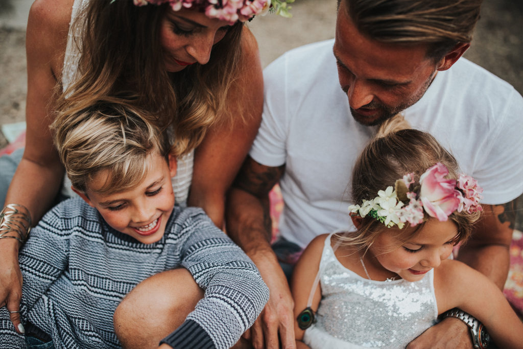 boho family photography, devon and cornwall