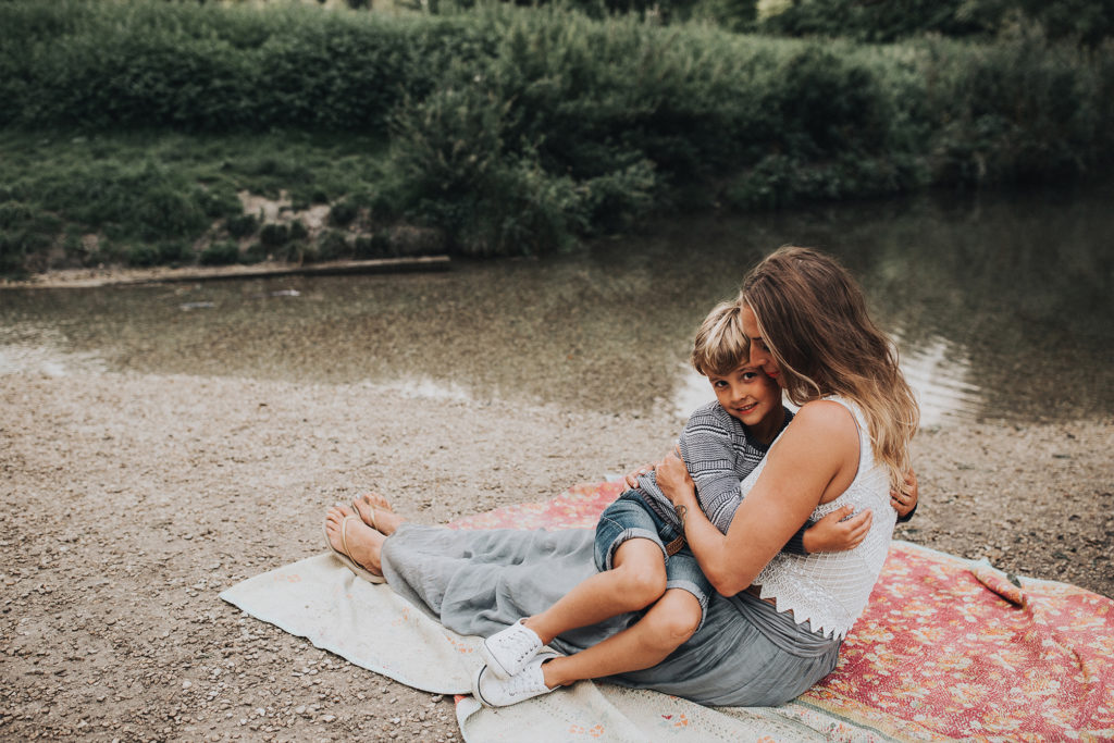 boho family photography, devon and cornwall
