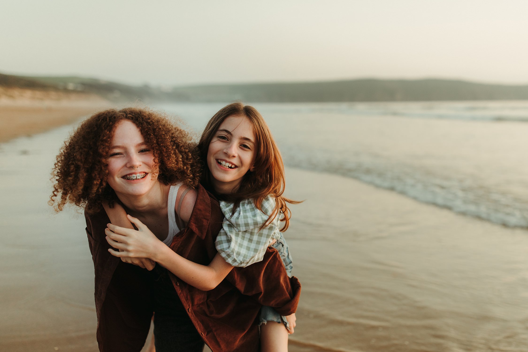 golden hour beach Family photography in Devon